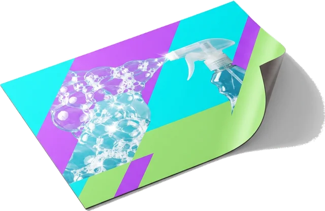 Colorful car magnet for a cleaning service