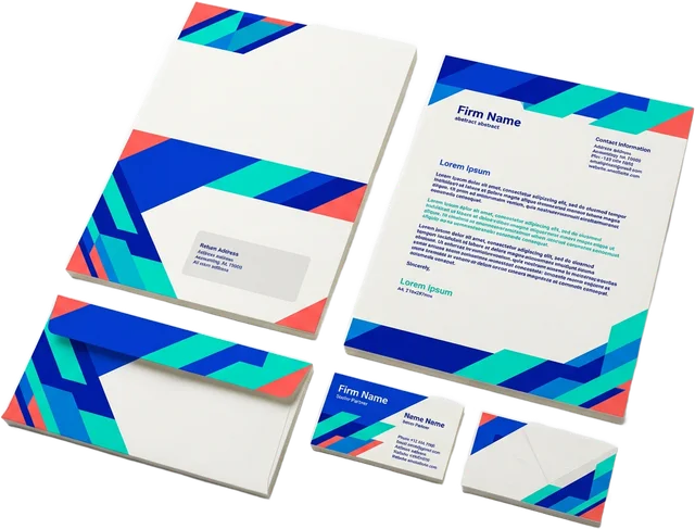 Letterhead, envelope and cards for an accounting firm